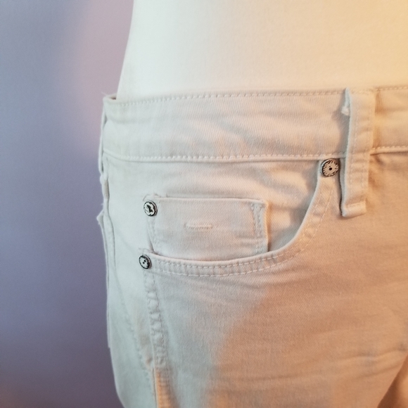 Sanctuary White Moto Zip Cropped Ankle Jeans - Picture 2 of 7